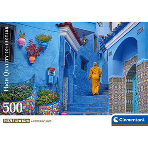 BLUE STREET OF CHEFCHAOUEN - 500 teile
