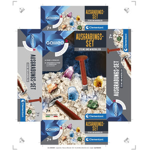 Ausgrabungs-Set Steine und Mineralien